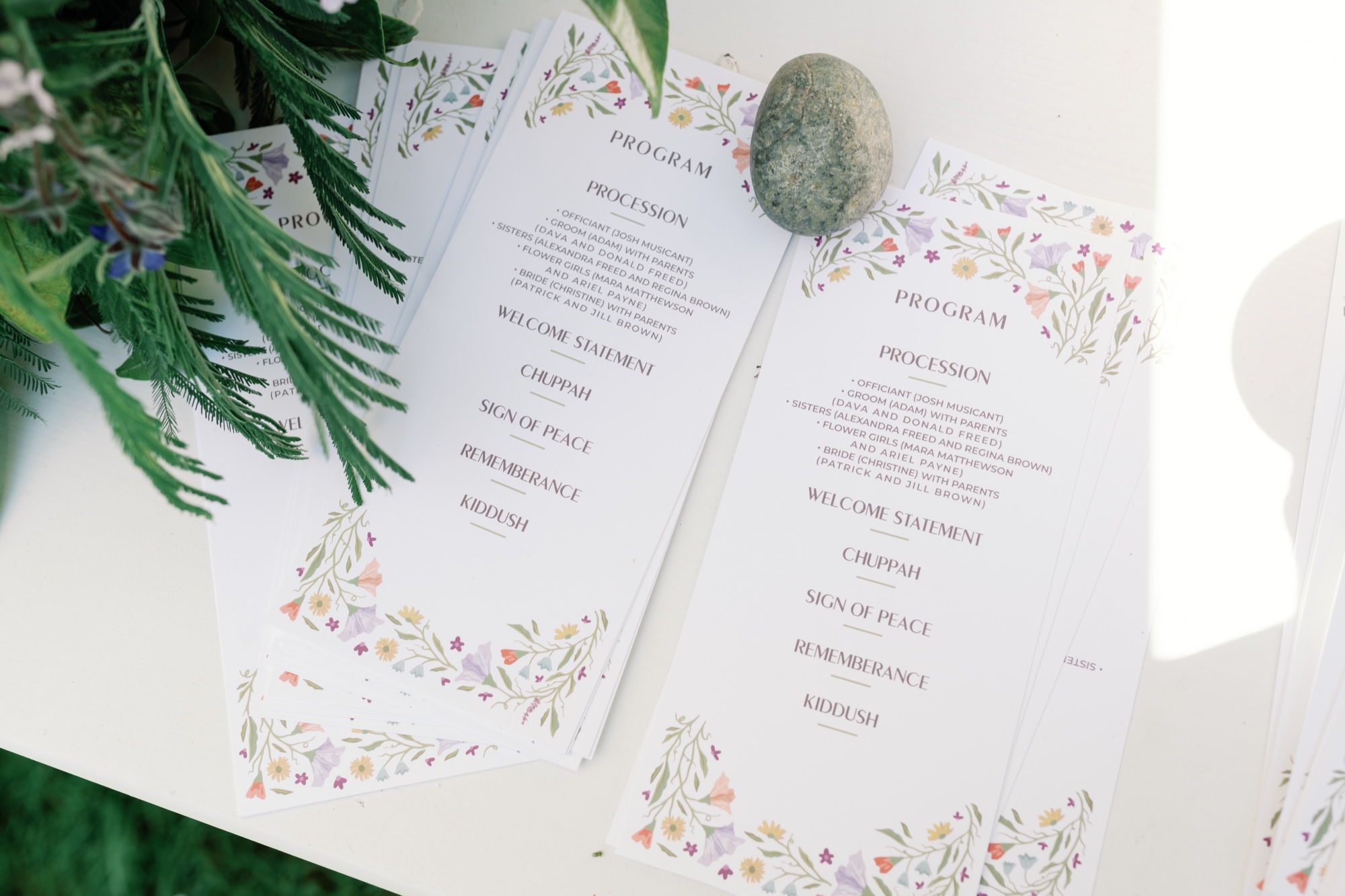 wildflower wedding details