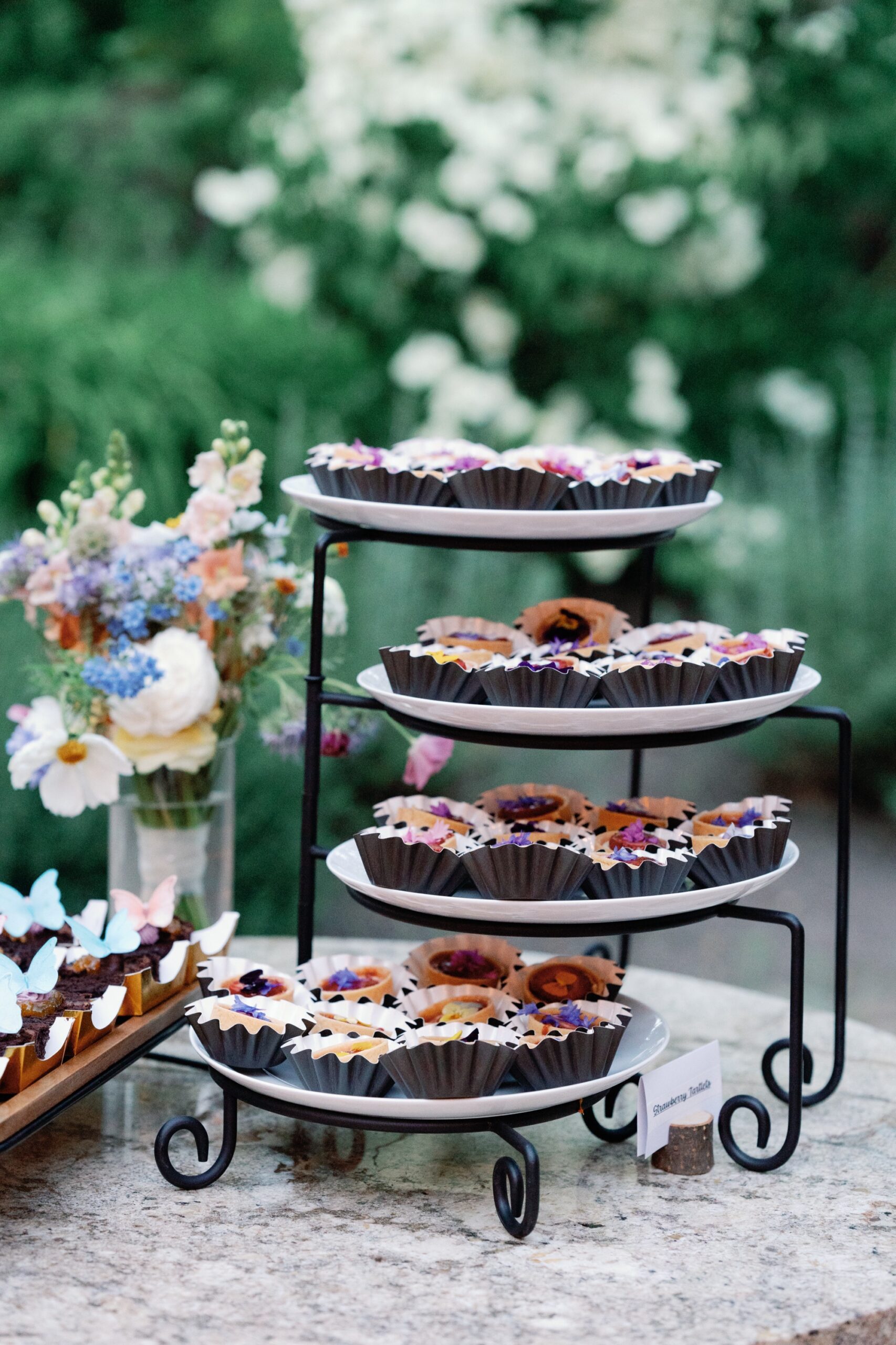 wedding food display; dessert display