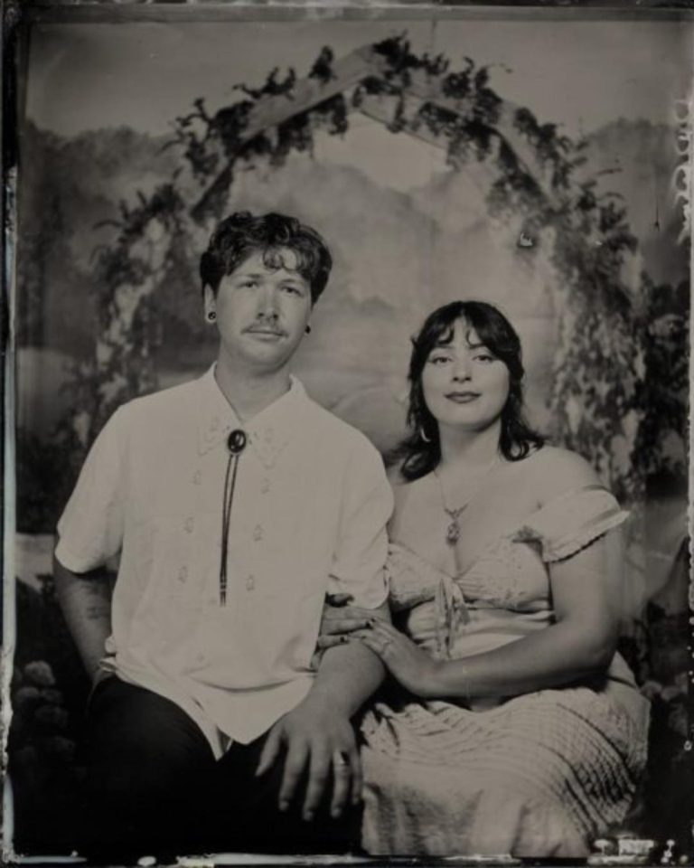 Tintype of a couple