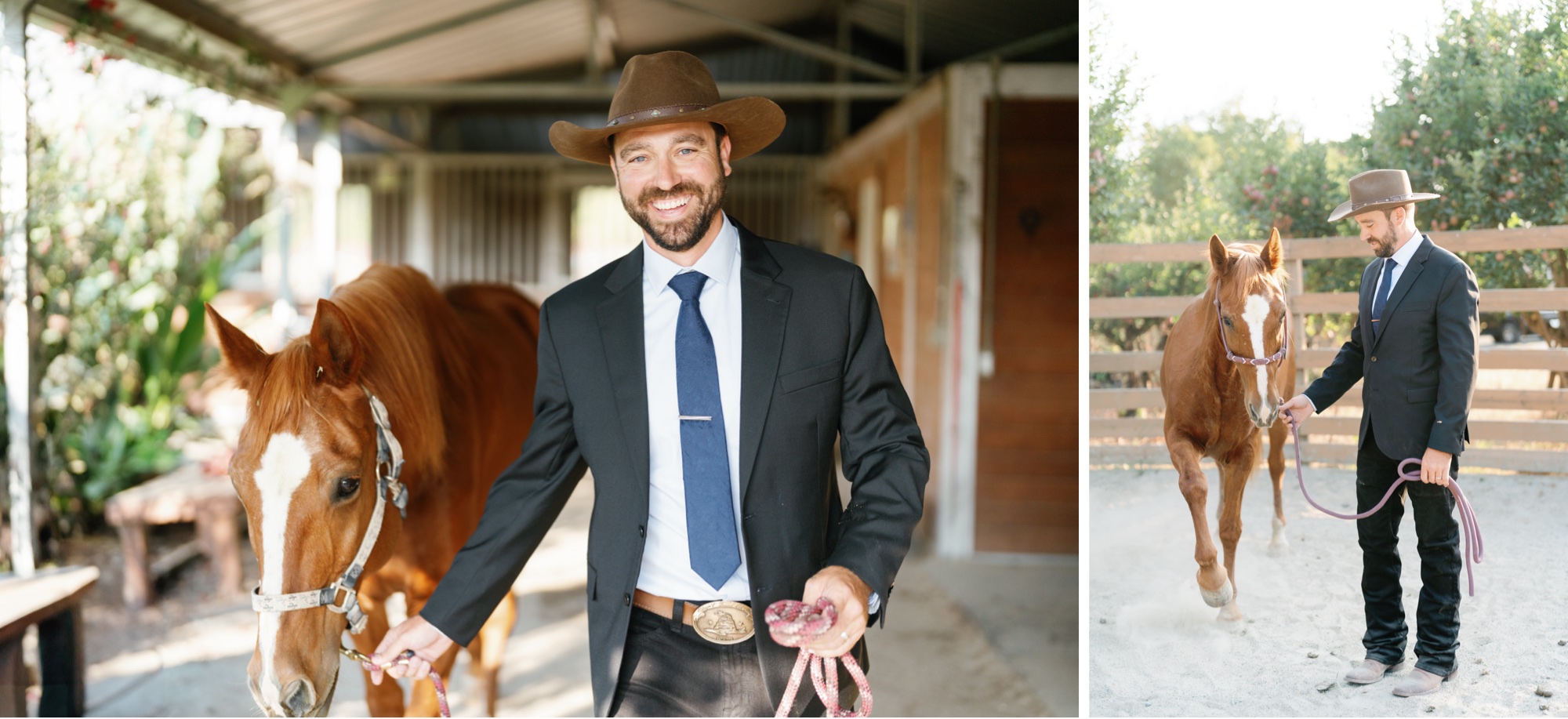 western wedding with horses photographed by Natasha Lozanoff