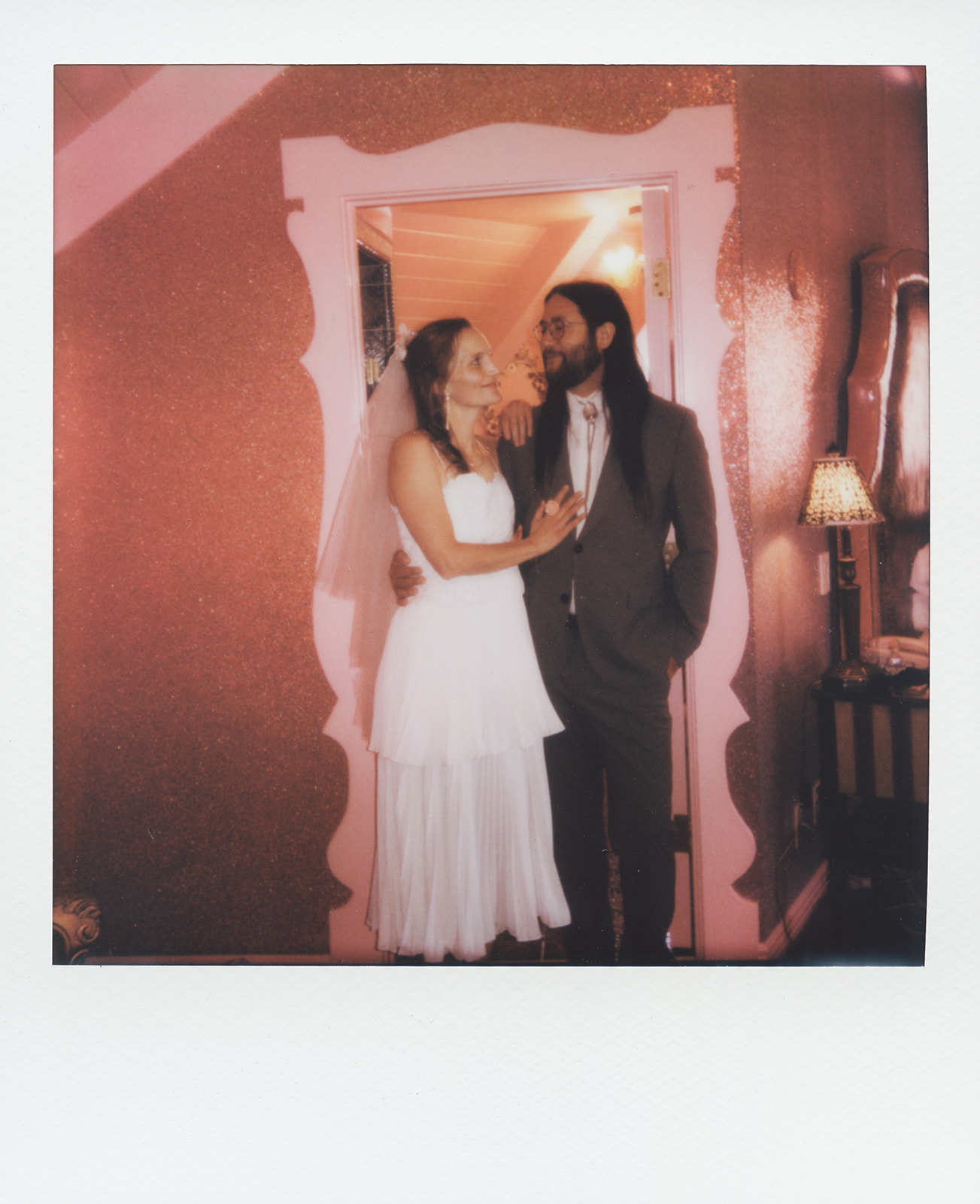 Madonna Inn on polaroid