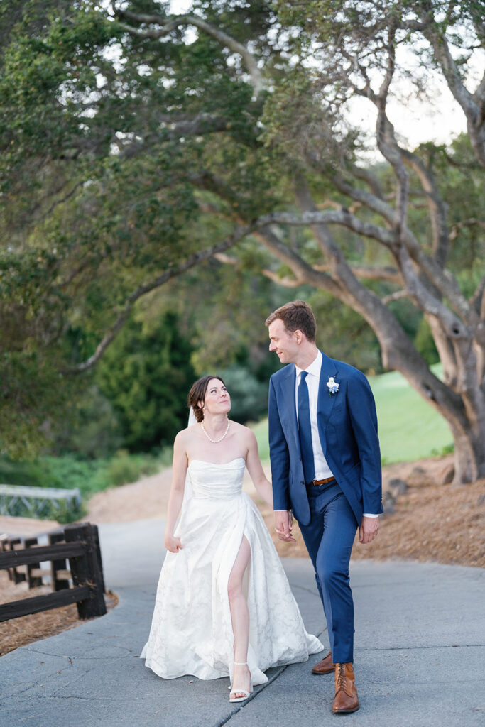 Golden hour wedding portraits at Hollins House Santa Cruz