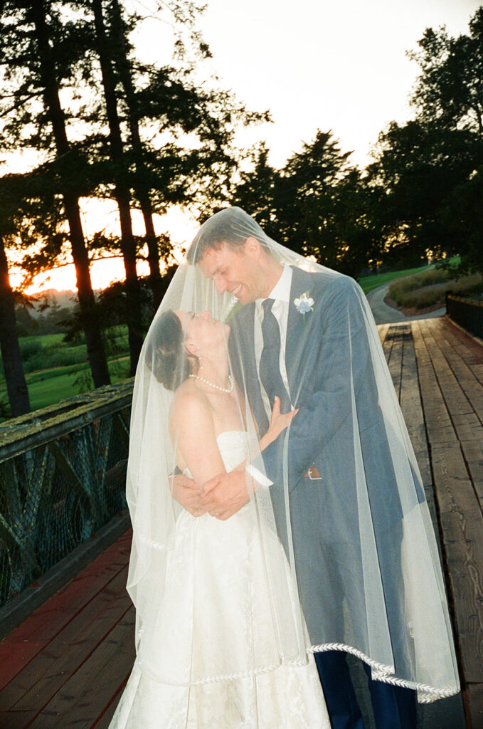 Golden hour wedding portraits at Hollins House Santa Cruz
