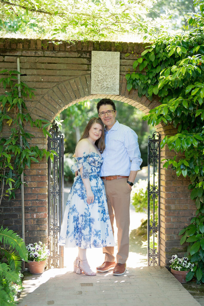 Couple portraits in the woodland garden at Filoli Gardens