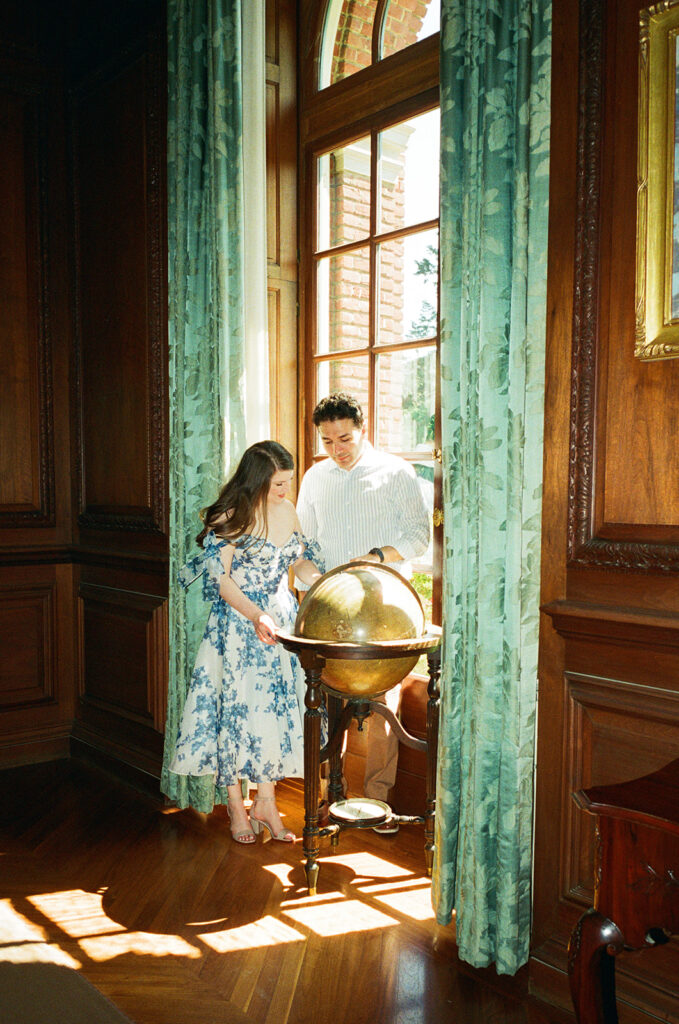 Summer engagement portraits at Filoli Gardens Woodside California